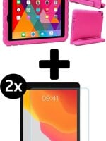 BTH BTH iPad 10.2 2019 Kinderhoes - Met 2x Screenprotector - Roze