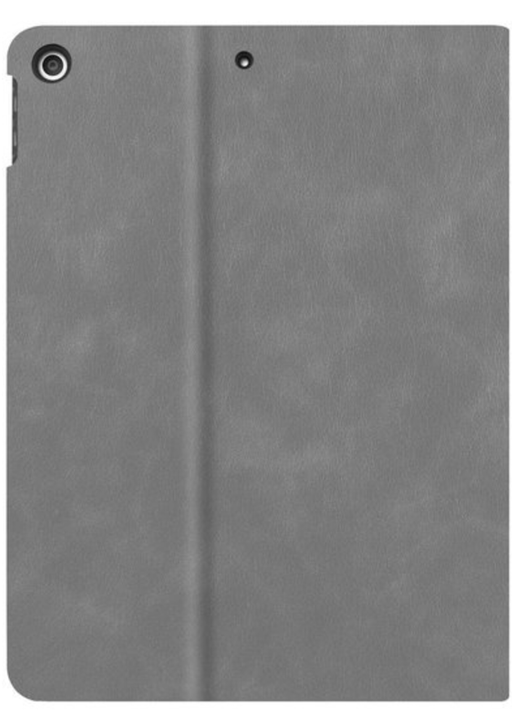 BTH Hoes Geschikt voor iPad 10.2 2019 Hoes Luxe Book Case Met Uitsparing Geschikt voor Apple Pencil Met Screenprotector - Hoesje Geschikt voor iPad 7 Hoesje Cover Case - Grijs