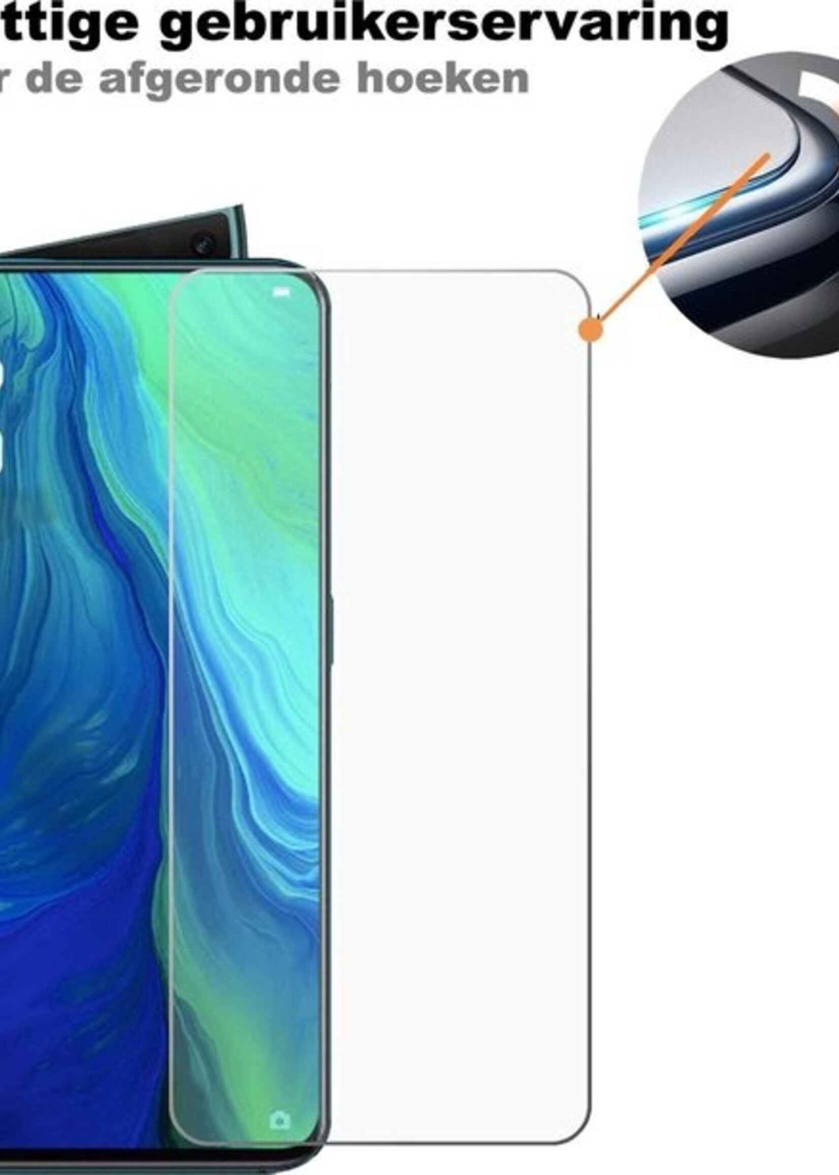 BTH Screenprotector Geschikt voor OPPO Reno 2 Screenprotector Glas Gehard Tempered Glass - Screenprotector Geschikt voor OPPO Reno 2 Screen Protector Screen Cover - 2 PACK