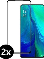 BTH BTH OPPO Reno 2 Screenprotector Tempered Glass Gehard Full Cover - 2 PACK