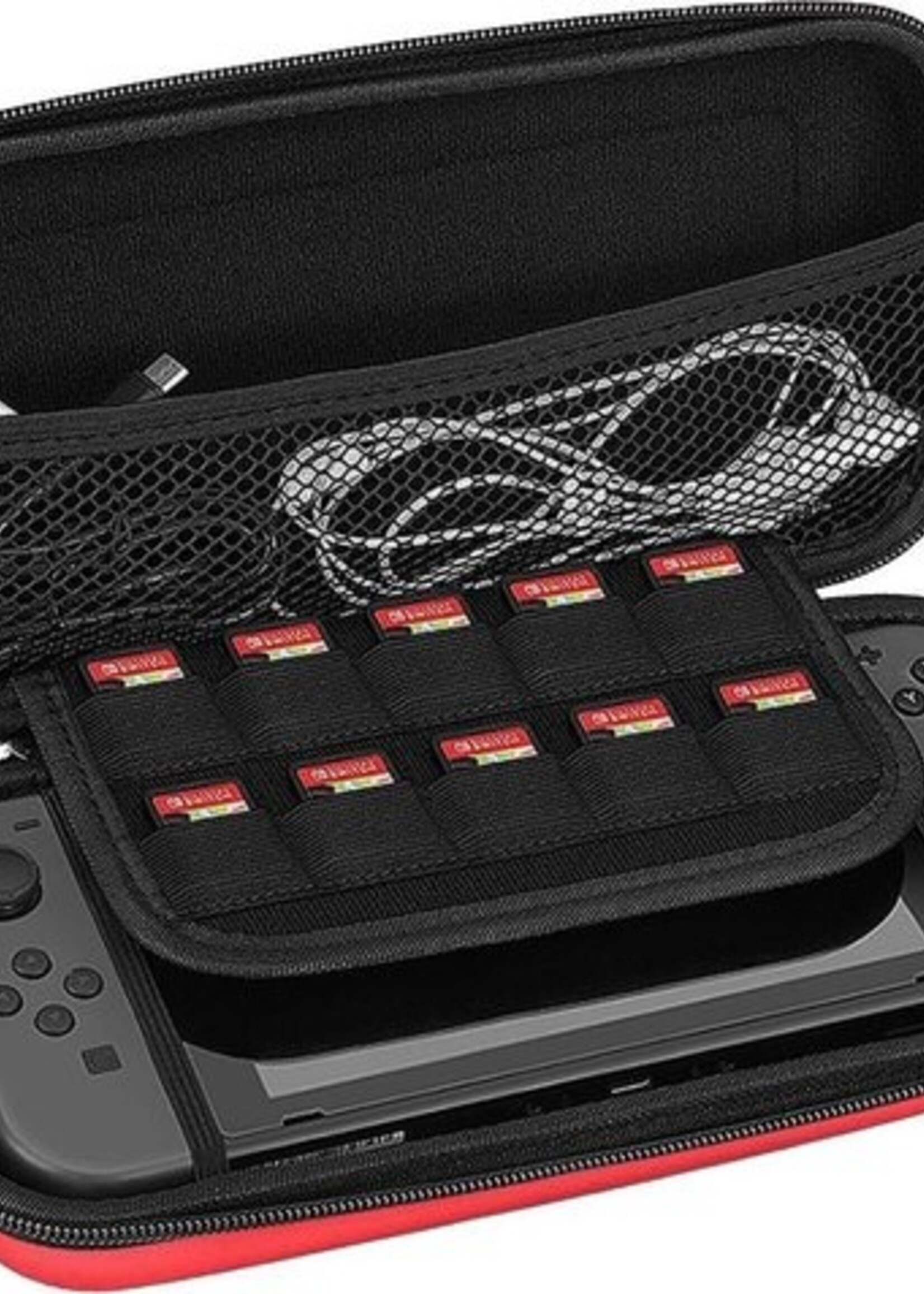 BTH Hoes Geschikt voor Nintendo Switch Lite Case Hard Cover Bescherm Hoesje Koord - Case Geschikt voor Nintendo Switch Lite Hoes - Rood