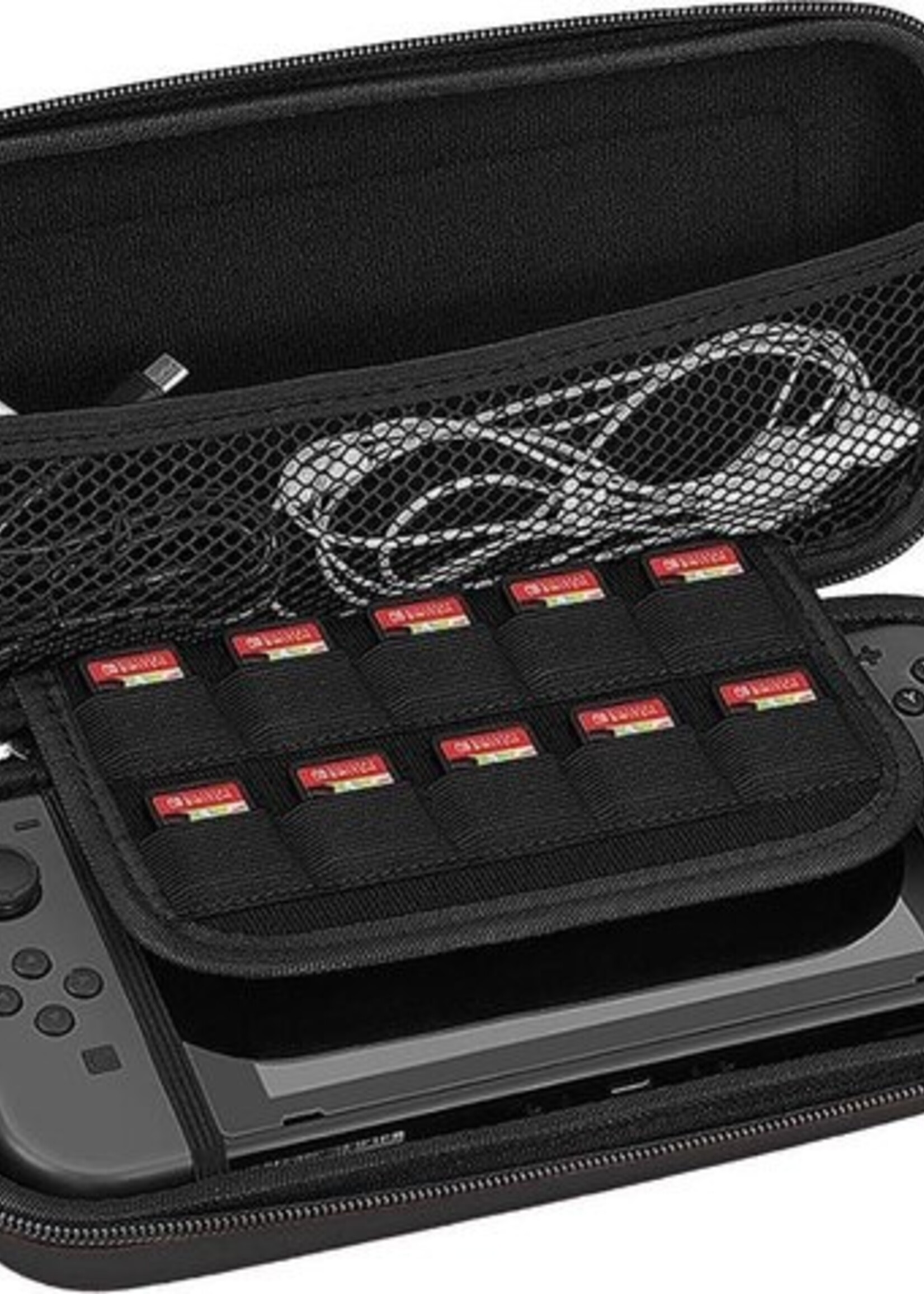 BTH Hoes Geschikt voor Nintendo Switch Lite Case Hard Cover Bescherm Hoesje Koord - Case Geschikt voor Nintendo Switch Lite Hoes - Zwart - 2 PACK