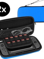 BTH BTH Bescherm Hoes Geschikt voor Nintendo Switch Lite Hoesje Case Hard Cover - Blauw - 2 PACK