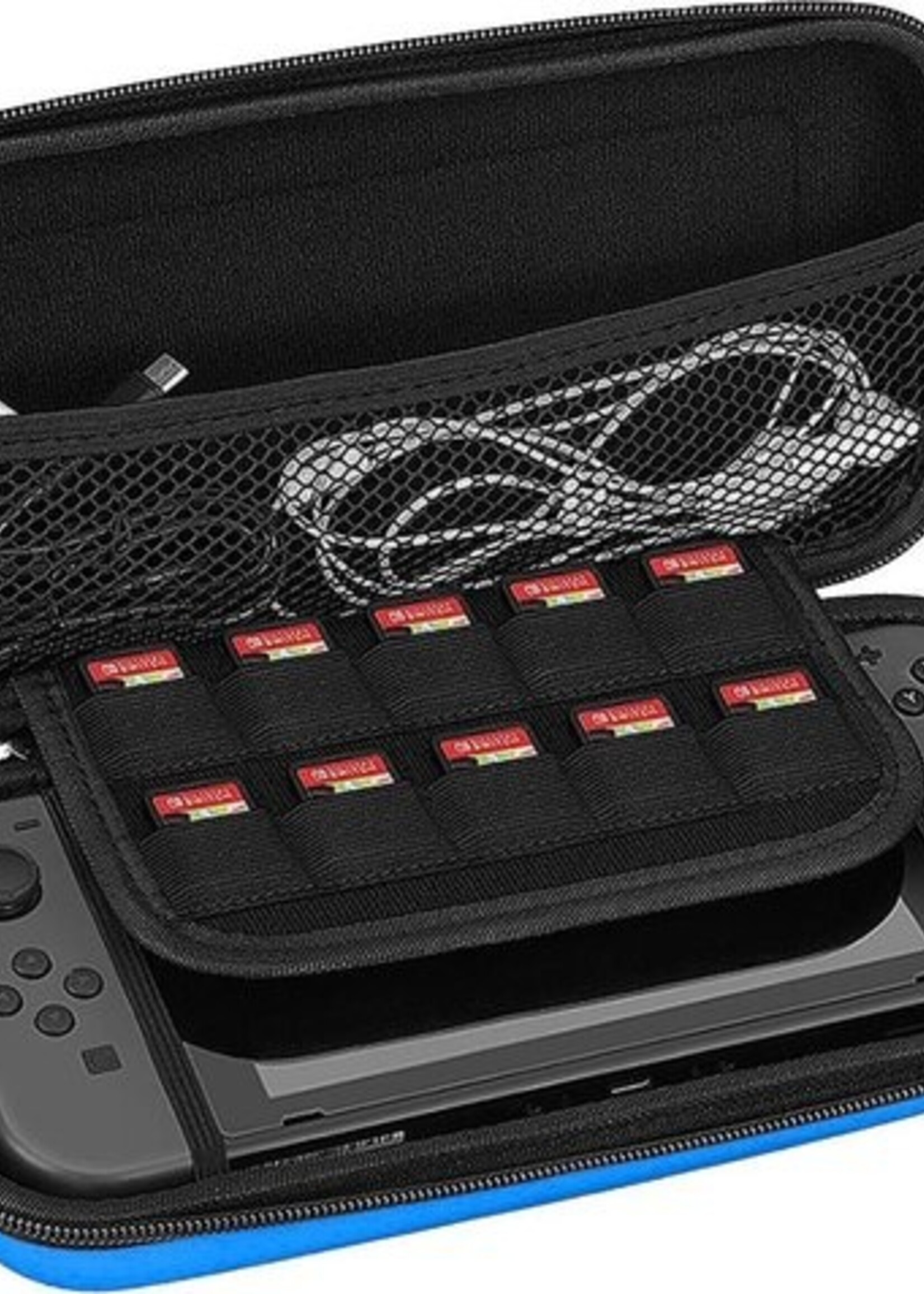 BTH Hoes Geschikt voor Nintendo Switch Lite Case Hard Cover Bescherm Hoesje Koord - Case Geschikt voor Nintendo Switch Lite Hoes - Blauw - 2 PACK