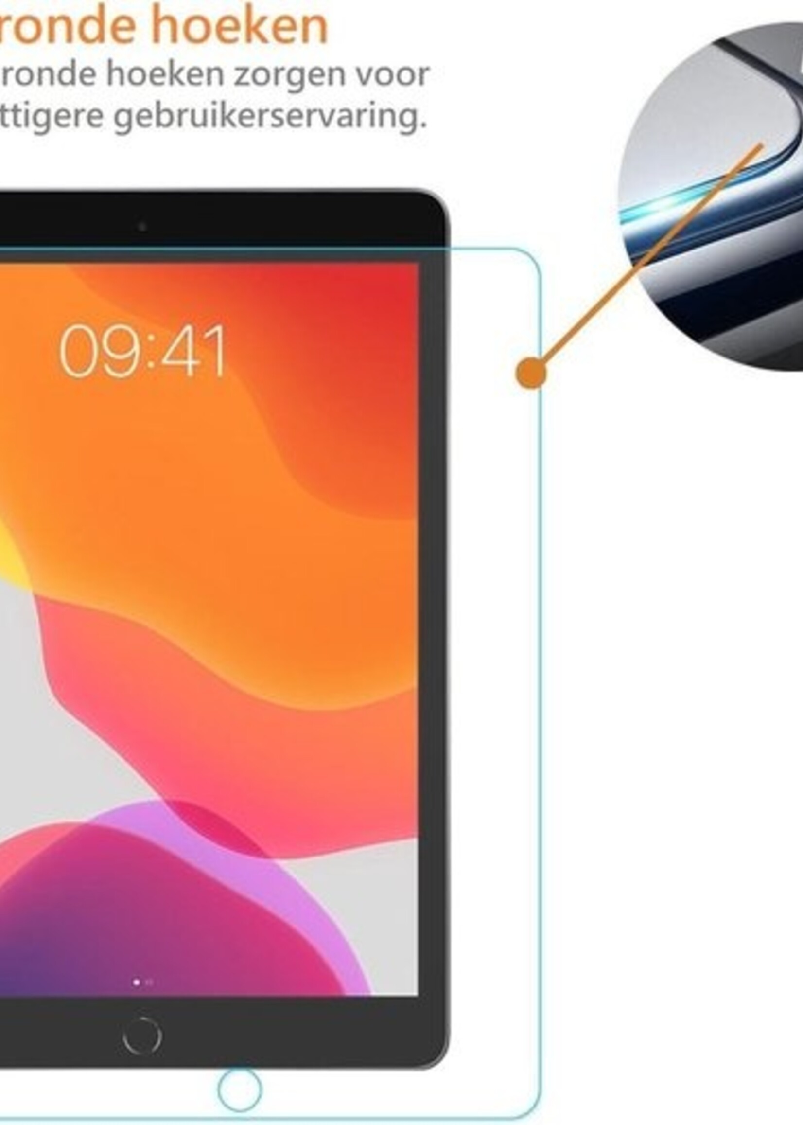 BTH Hoes Geschikt voor iPad Air 1 Hoesje Siliconen Case Hoes Back Cover Met Screenprotector - Transparant