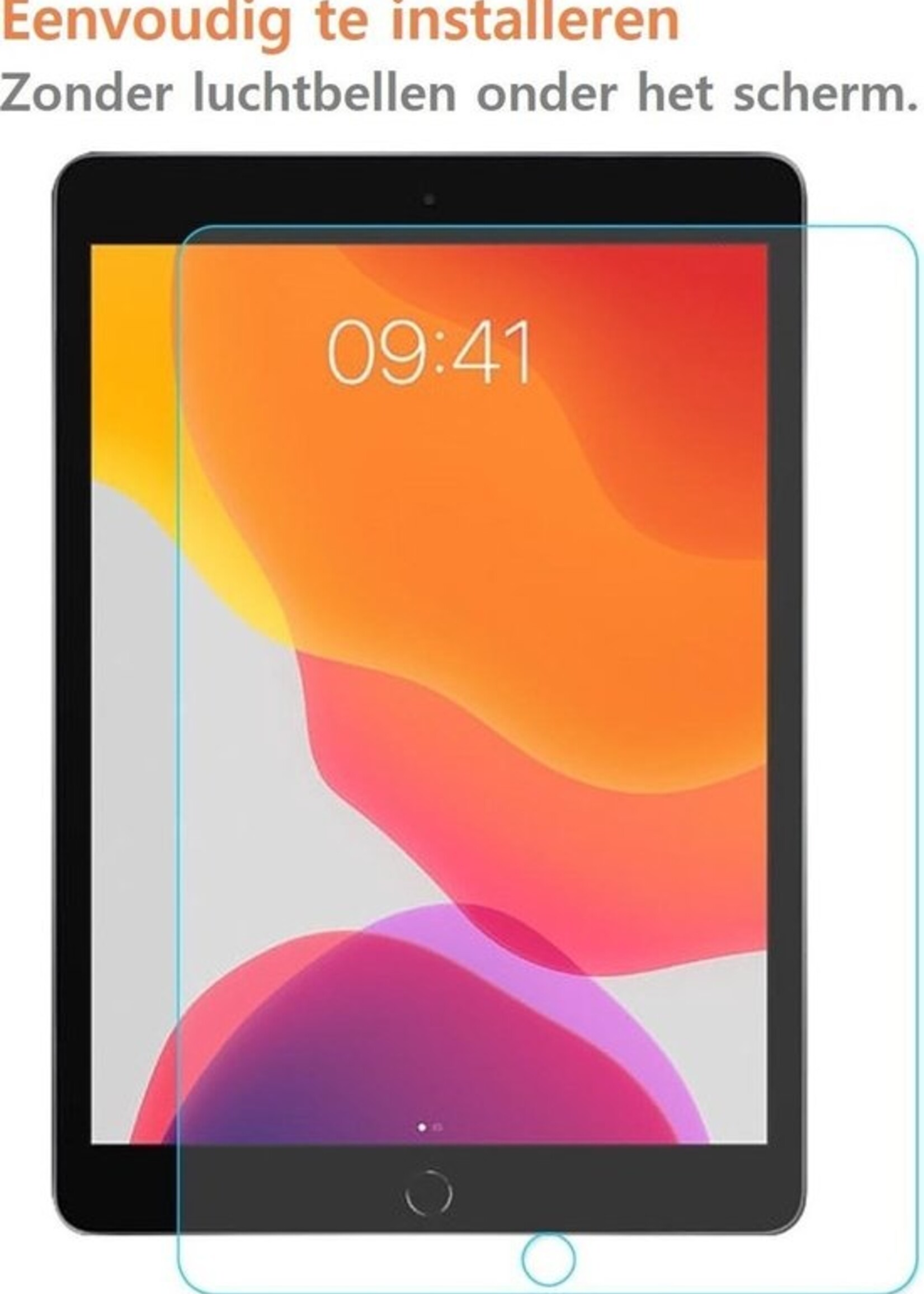 BTH Hoes Geschikt voor iPad Air 1 Hoesje Siliconen Case Hoes Back Cover Met Screenprotector - Transparant