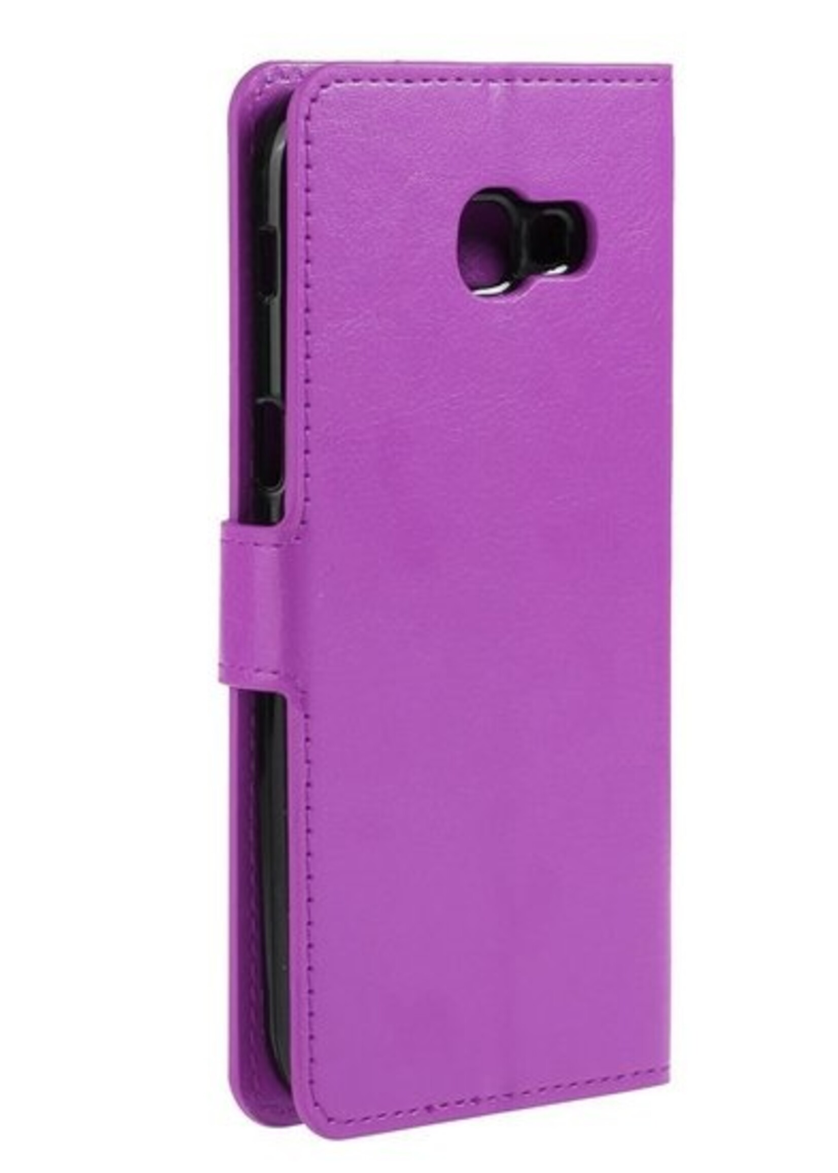 BTH Hoesje Geschikt voor Samsung Galaxy A5 2017 Hoesje Book Case Hoes Portemonnee Cover Walletcase - Hoes Geschikt voor Samsung A5 2017 Hoes Bookcase Hoesje - Paars
