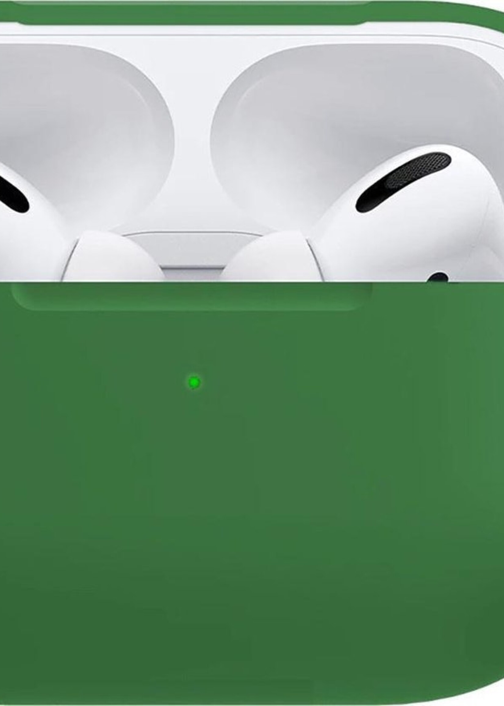 BTH Case Geschikt voor Airpods Pro Hoesje Hoes Siliconen Met Clip Cover - Hoesje Geschikt voor Apple Airpods Pro Siliconen Met Clip - Groen