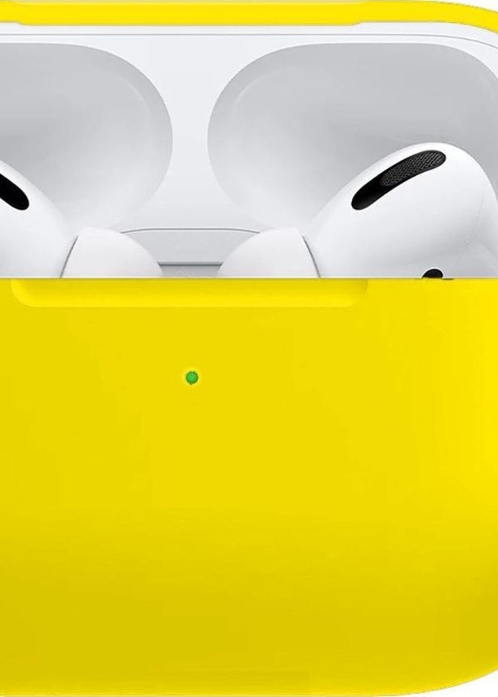 BTH Case Geschikt voor Airpods Pro Hoesje Hoes Siliconen Met Clip Cover - Hoesje Geschikt voor Apple Airpods Pro Siliconen Met Clip - Geel
