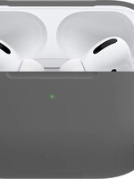 BTH BTH Siliconen Bescherm Hoes Voor Apple AirPods Pro Case Hoesje - Grijs