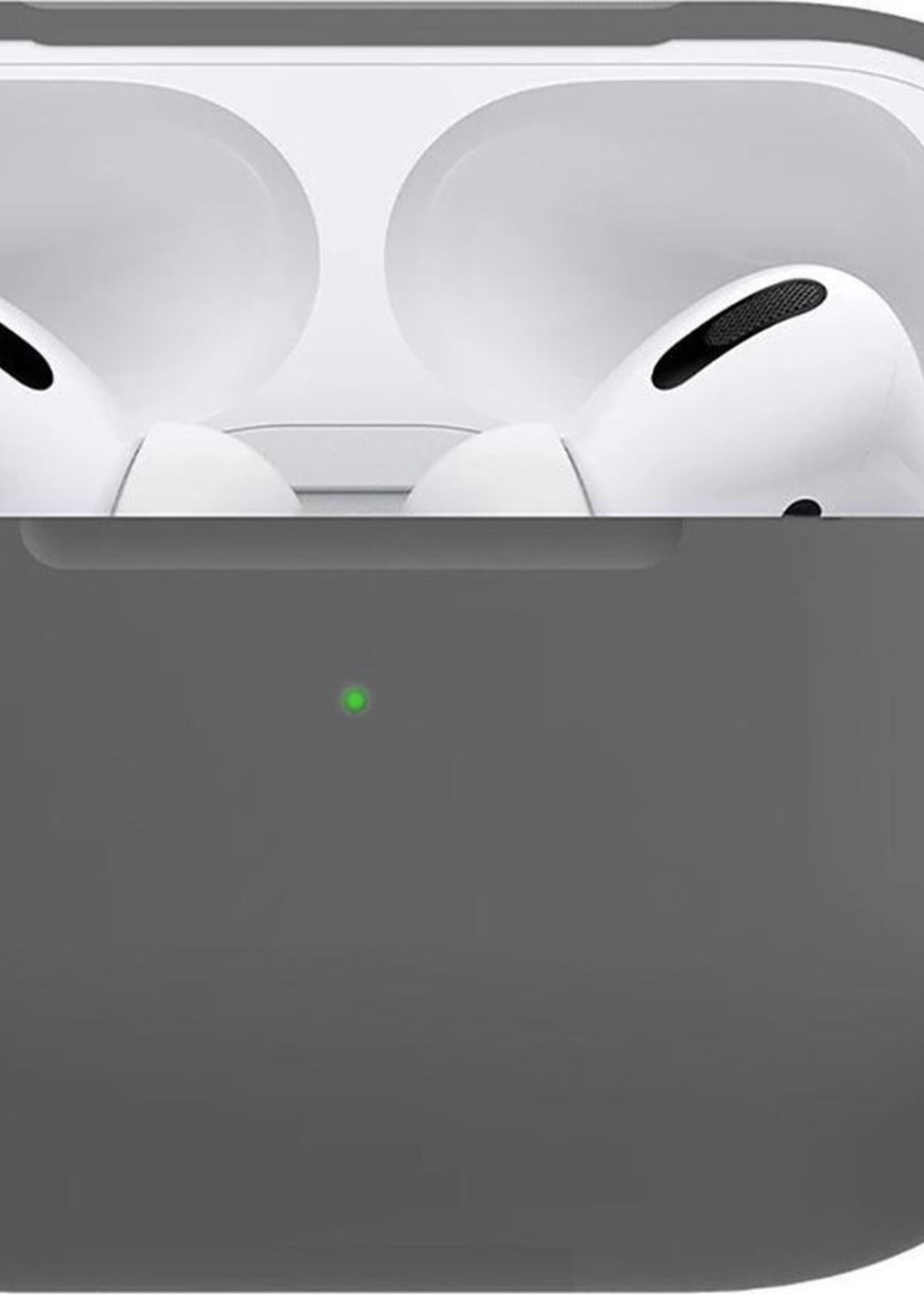 BTH Case Geschikt voor Airpods Pro Hoesje Hoes Siliconen Met Clip Cover - Hoesje Geschikt voor Apple Airpods Pro Siliconen Met Clip - Grijs