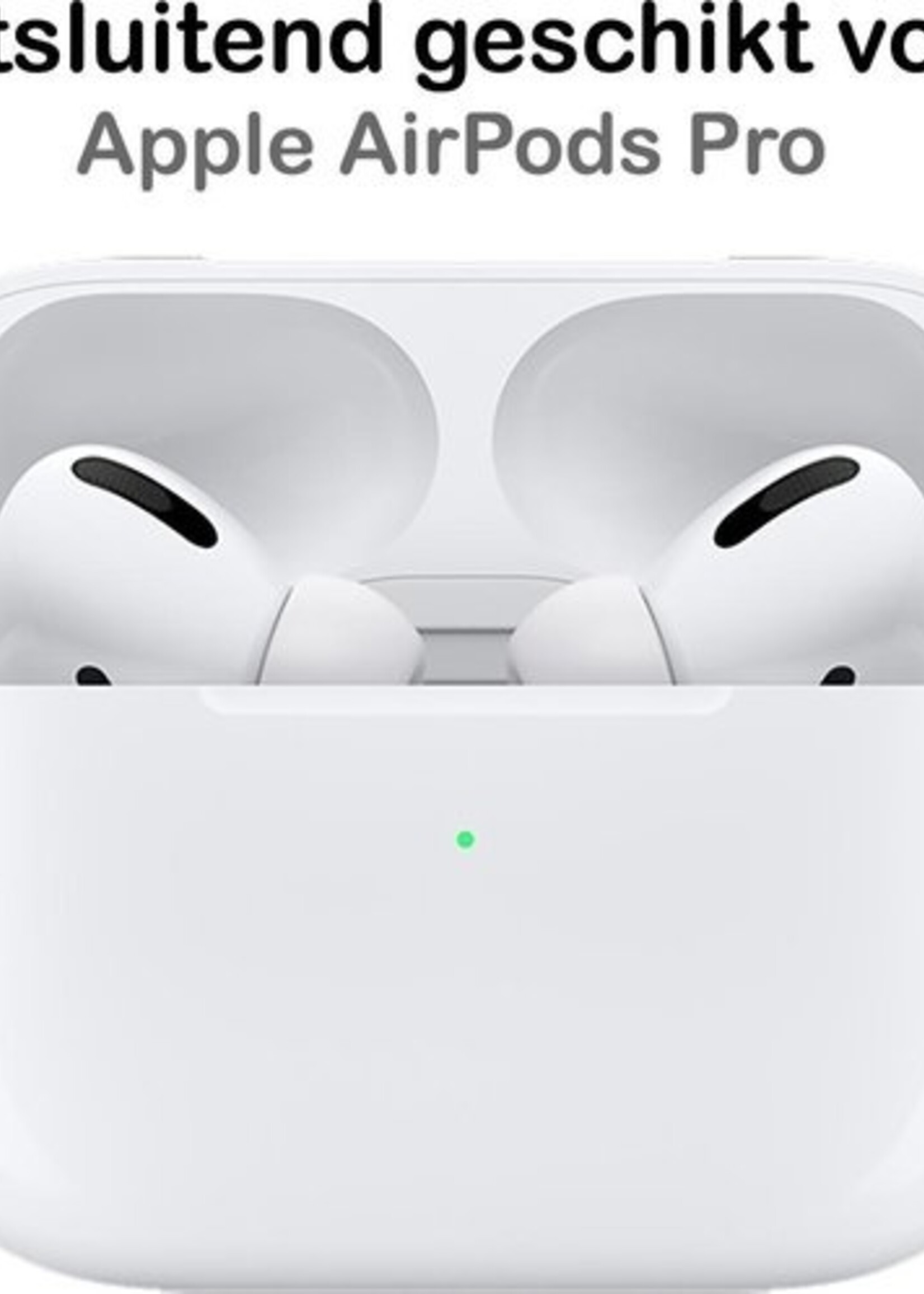 BTH Case Geschikt voor Airpods Pro Hoesje Hoes Siliconen Met Clip Cover - Hoesje Geschikt voor Apple Airpods Pro Siliconen Met Clip - Rood