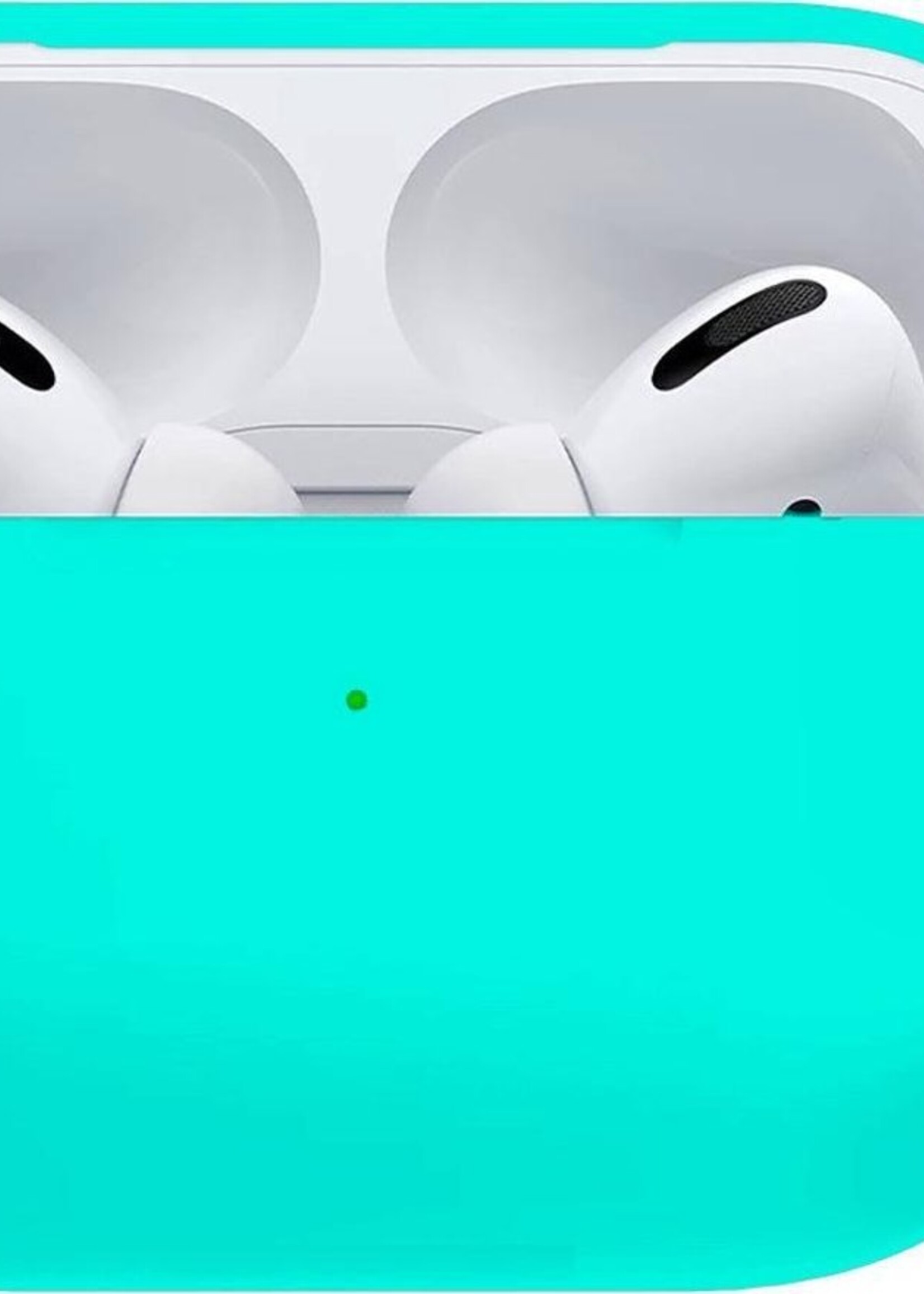 BTH Case Geschikt voor Airpods Pro Hoesje Hoes Siliconen Met Clip Cover - Hoesje Geschikt voor Apple Airpods Pro Siliconen Met Clip - Groen