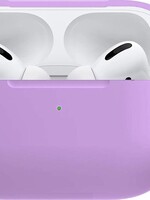 BTH BTH Siliconen Hoes Bescherm Voor Apple AirPods Pro Case Hoesje - Lila