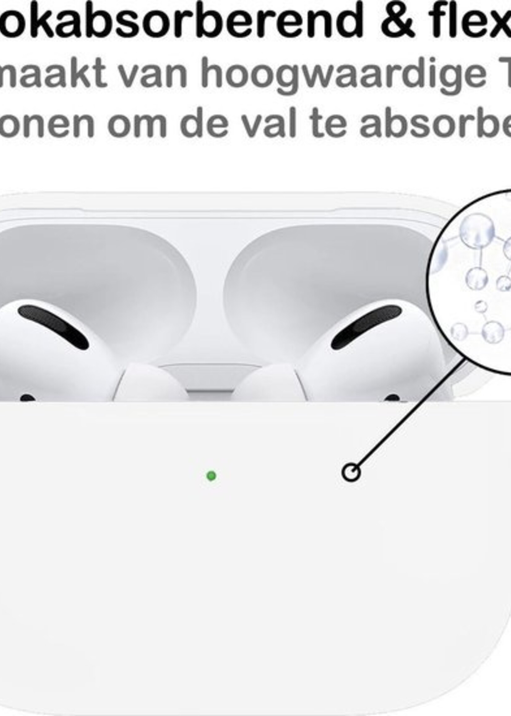 BTH Case Geschikt voor Airpods Pro Hoesje Hoes Siliconen Met Clip Cover - Hoesje Geschikt voor Apple Airpods Pro Siliconen Met Clip - Transparant - 2 PACK