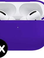 BTH BTH Siliconen Bescherm Hoesje Voor Apple AirPods Pro Case - Donker Blauw - 2 PACK