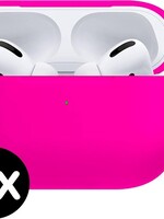 BTH BTH Siliconen Case Cover Voor Apple AirPods Pro Hoesje - Donker Roze - 2 PACK