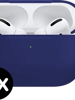 BTH BTH Siliconen Bescherm Hoesje Voor Apple AirPods Pro Case - Midnight Blue - 2 PACK