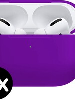 BTH BTH Siliconen Hoes Voor Apple AirPods Pro Hoesje Case - Paars - 2 PACK