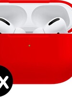 BTH BTH Siliconen Hoesje Voor Apple AirPods Pro Hoes Case - Rood - 2 PACK