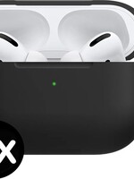 BTH BTH Siliconen Hoes Voor Apple AirPods Pro Case Hoesje - Zwart - 2 PACK
