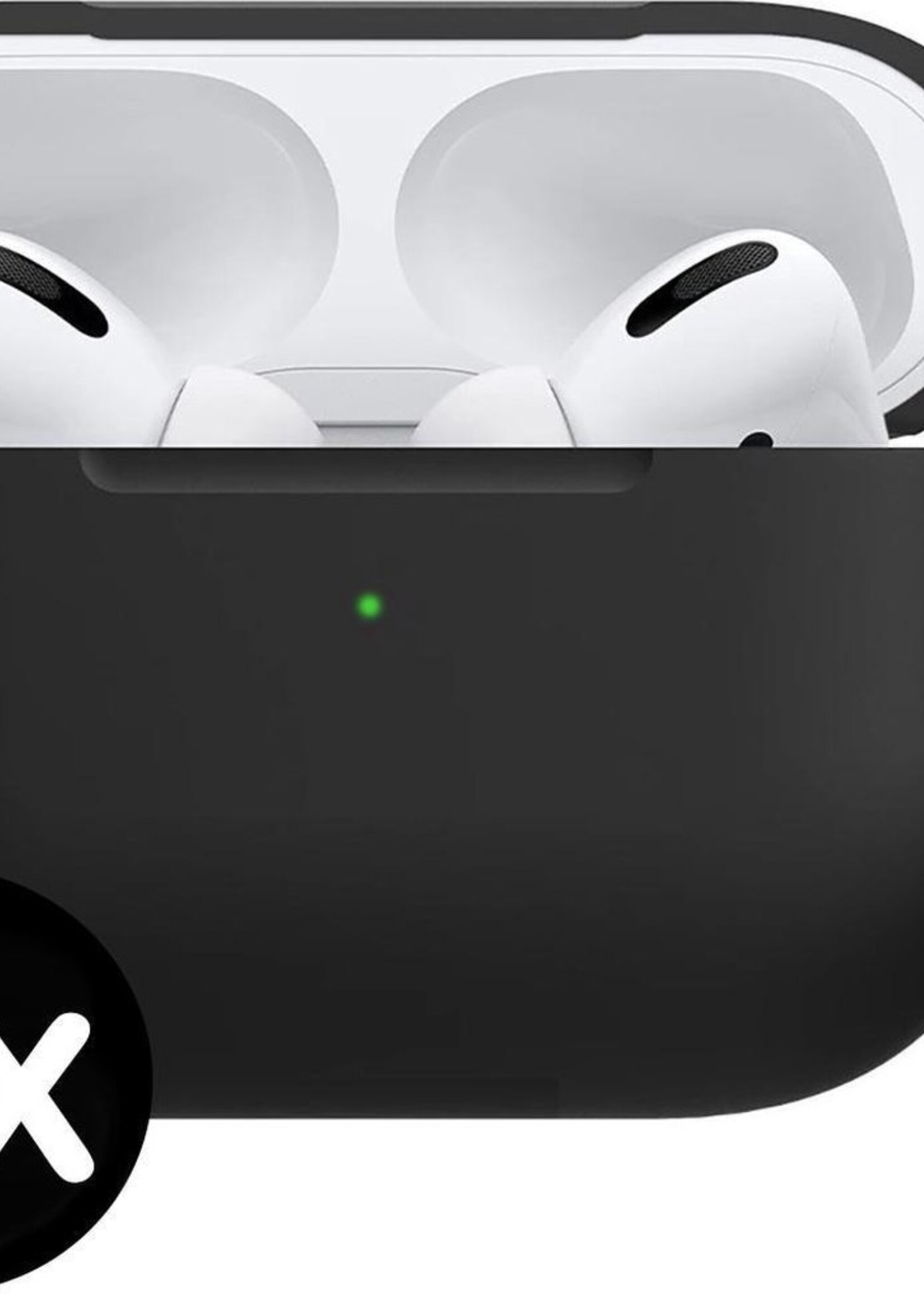 BTH Case Geschikt voor Airpods Pro Hoesje Hoes Siliconen Met Clip Cover - Hoesje Geschikt voor Apple Airpods Pro Siliconen Met Clip - Zwart - 2 PACK