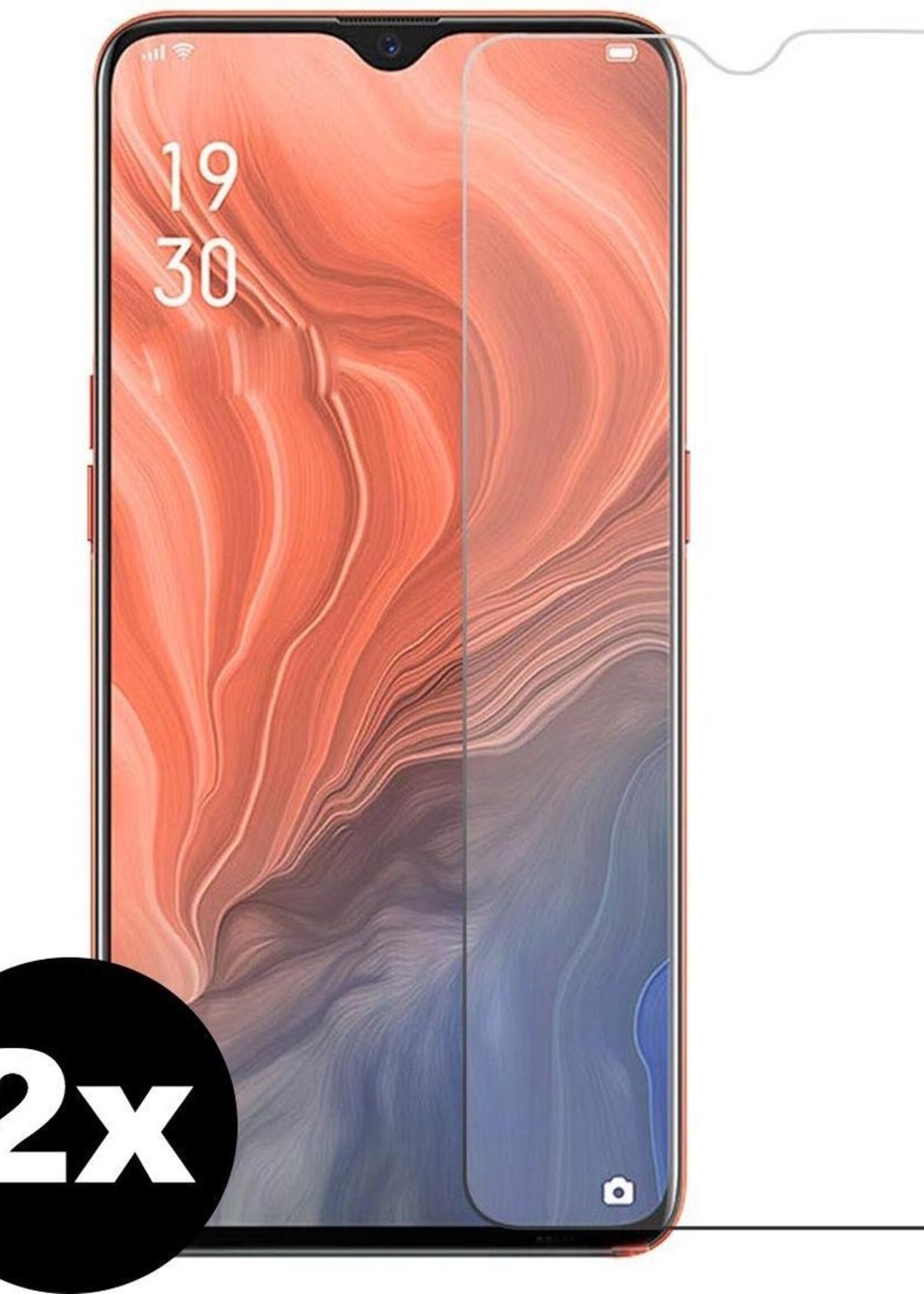 BTH Screenprotector Geschikt voor OPPO Reno Z Screenprotector Glas Gehard Tempered Glass - Screenprotector Geschikt voor OPPO Reno Z Screen Protector Screen Cover - 2 PACK
