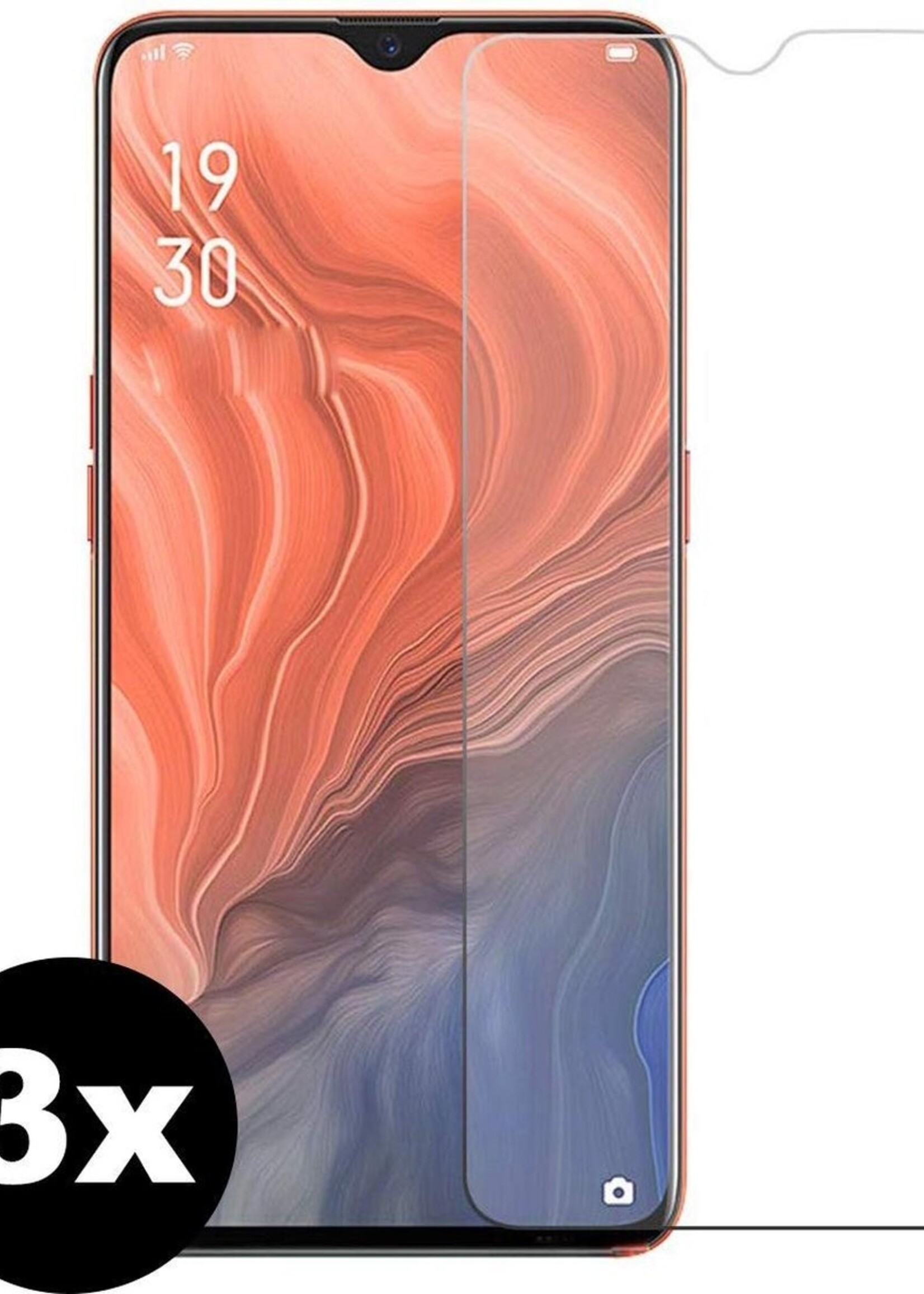 BTH Screenprotector Geschikt voor OPPO Reno Z Screenprotector Glas Gehard Tempered Glass - Screenprotector Geschikt voor OPPO Reno Z Screen Protector Screen Cover - 3 PACK