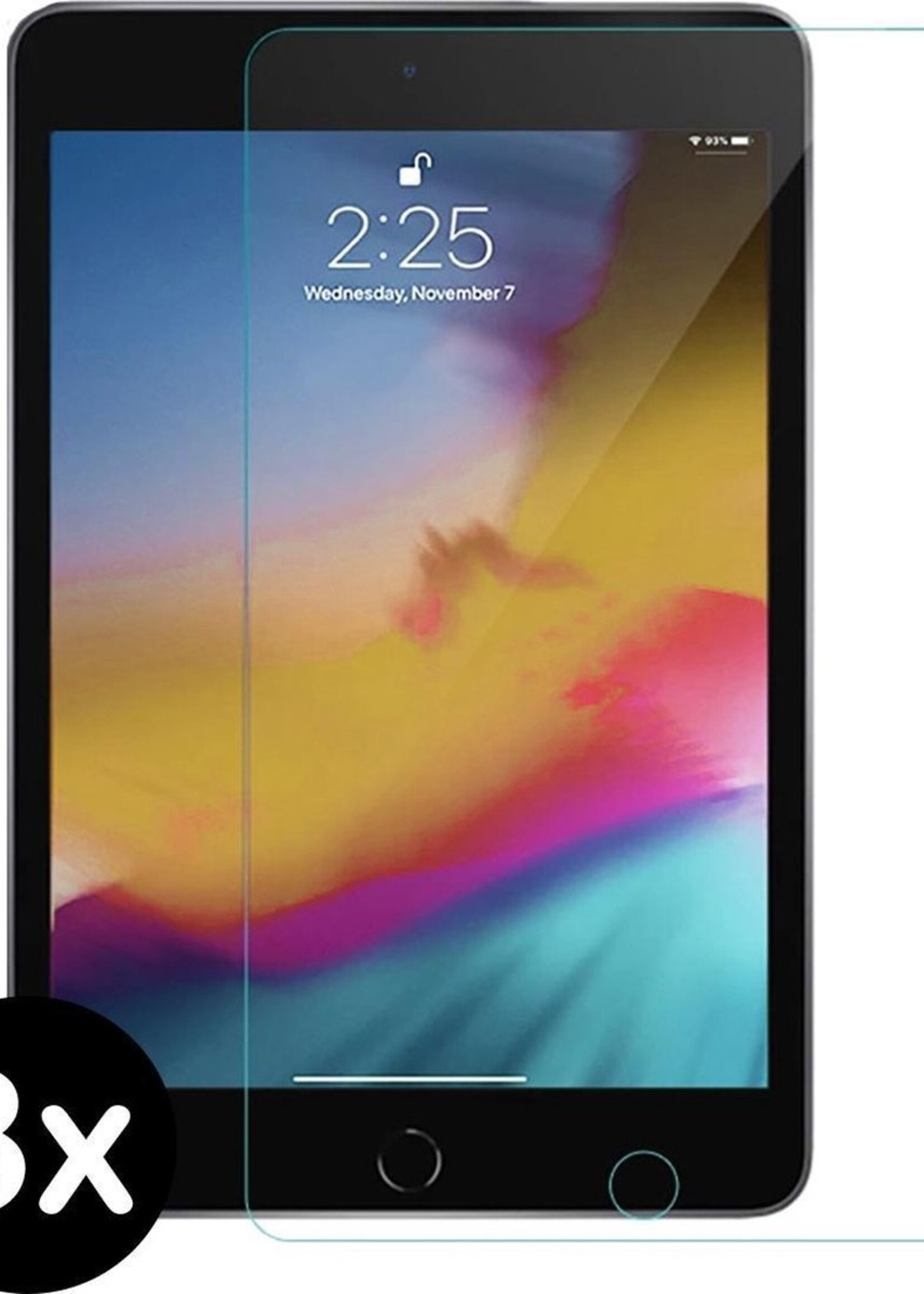 BTH Screenprotector Geschikt voor iPad Mini 5 Screenprotector Tempered Glass Screen Protector Gehard Glas - Screenprotector Geschikt voor iPad Mini 5 Screenprotector Glas - 3 PACK