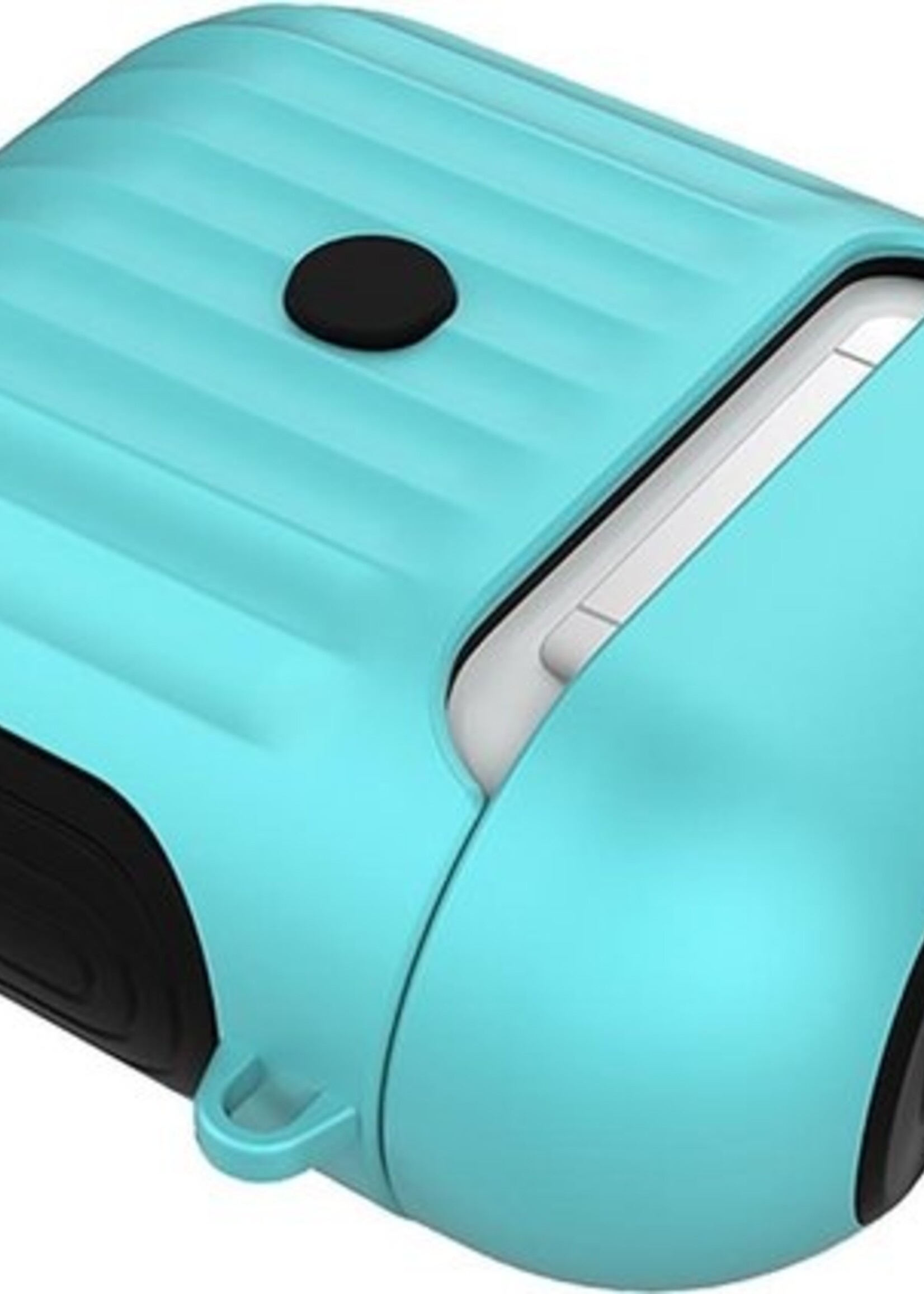 BTH Case Geschikt voor AirPods 2 Hoesje Hoes Hard Cover Ribbels - Hoesje Geschikt voor Apple Airpods 2 Case Met Ribbels - Mintgroen - 2 PACK