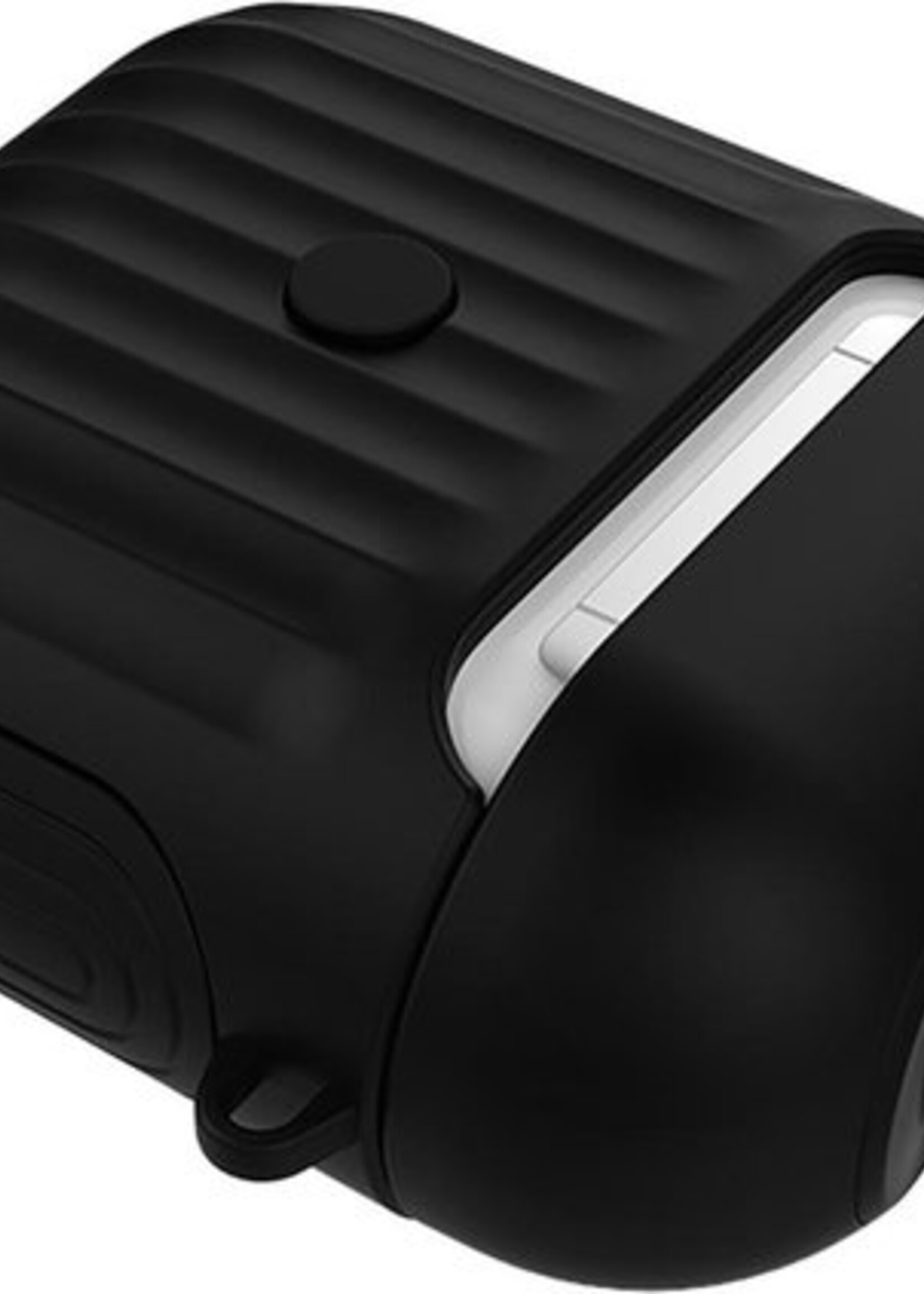 BTH Case Geschikt voor AirPods Hoesje Hoes Hard Cover Ribbels - Hoesje Geschikt voor Apple Airpods 1/2 Case Met Ribbels - Zwart