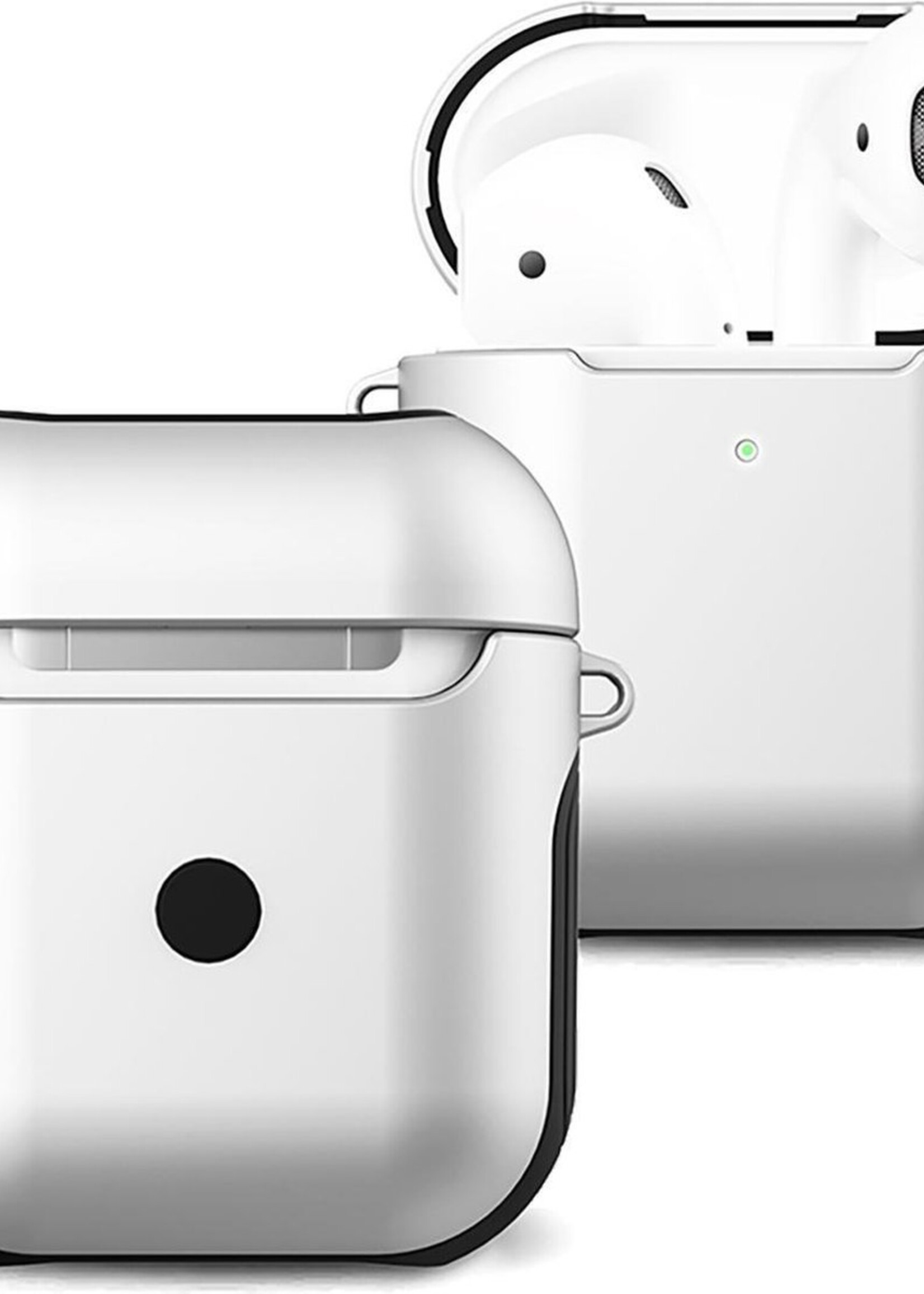 BTH Case Geschikt voor AirPods 2 Hoesje Hoes Hard Cover - Hoesje Geschikt voor Apple Airpods 2 Case - Wit