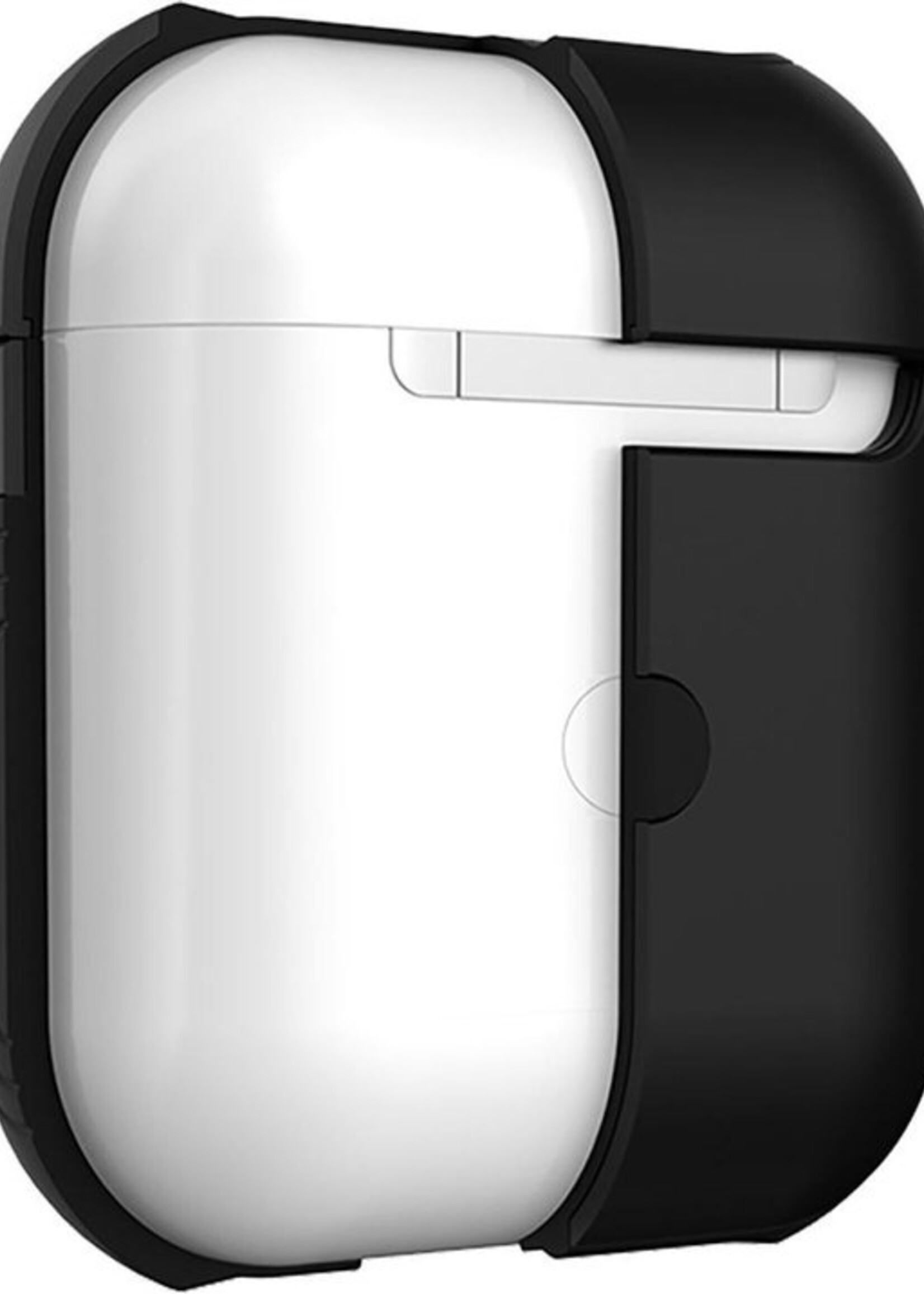 BTH Case Geschikt voor Airpods Pro Hoesje Hoes Hard Cover - Hoesje Geschikt voor Apple Airpods Pro Case - Zwart - 2 PACK