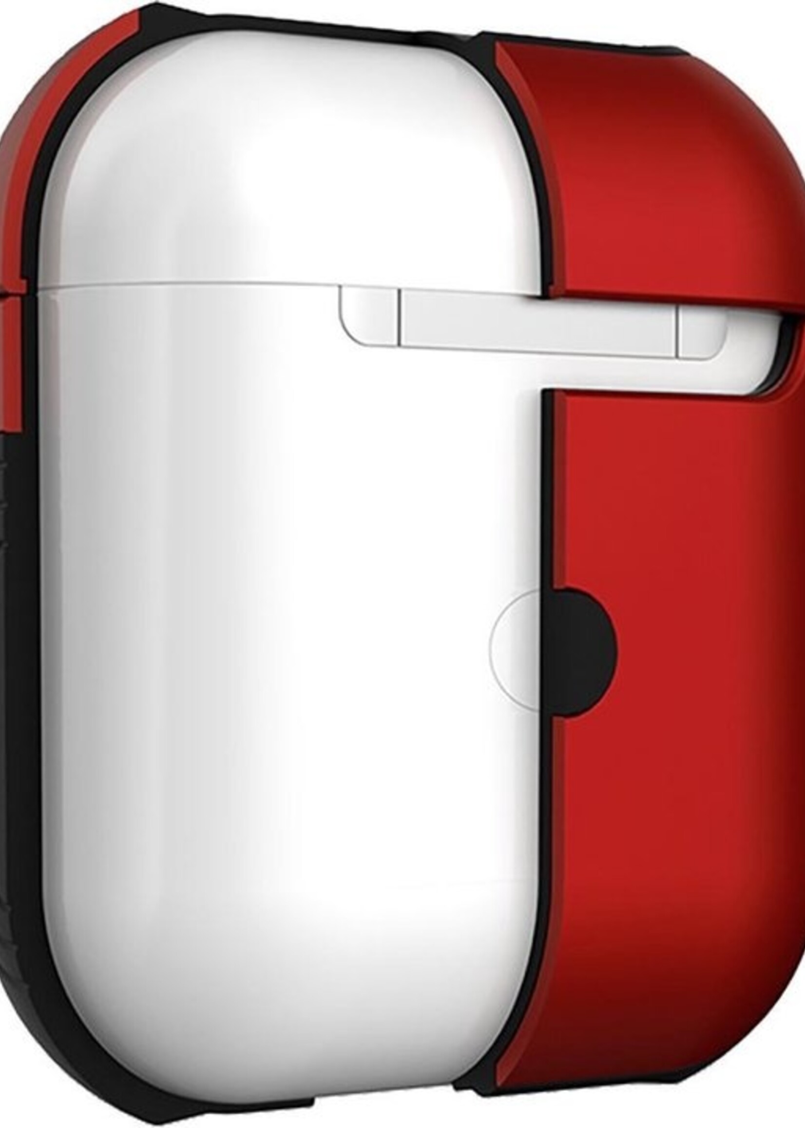 BTH Case Geschikt voor AirPods 1 Hoesje Hoes Hard Cover - Hoesje Geschikt voor Apple Airpods 1 Case - Rood - 2 PACK