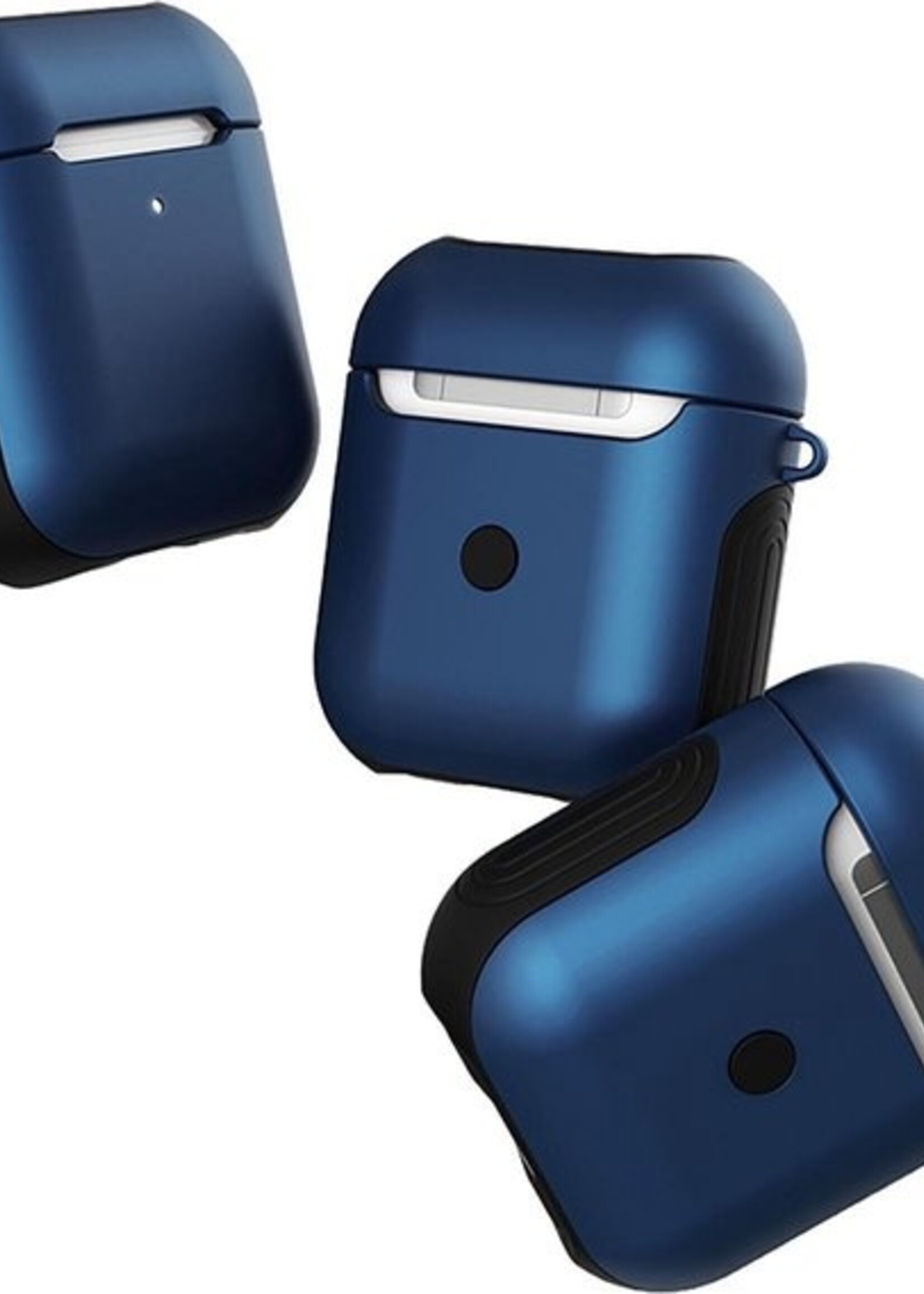 BTH Case Geschikt voor AirPods 2 Hoesje Hoes Hard Cover - Hoesje Geschikt voor Apple Airpods 2 Case - Donkerblauw - 2 PACK