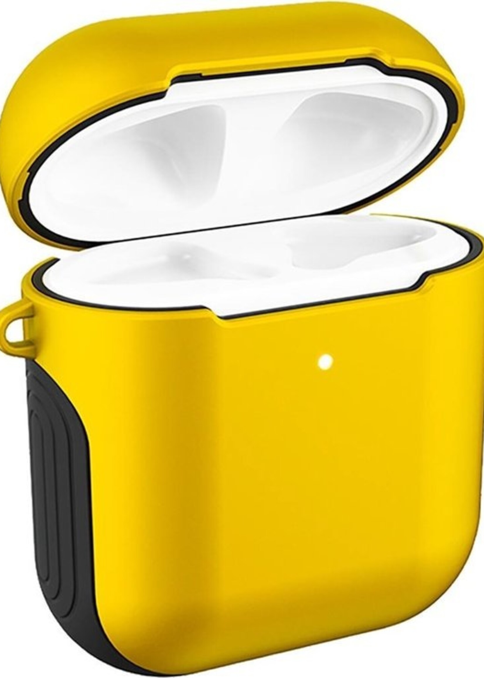 BTH Case Geschikt voor AirPods 2 Hoesje Hoes Hard Cover - Hoesje Geschikt voor Apple Airpods 2 Case - Geel - 2 PACK