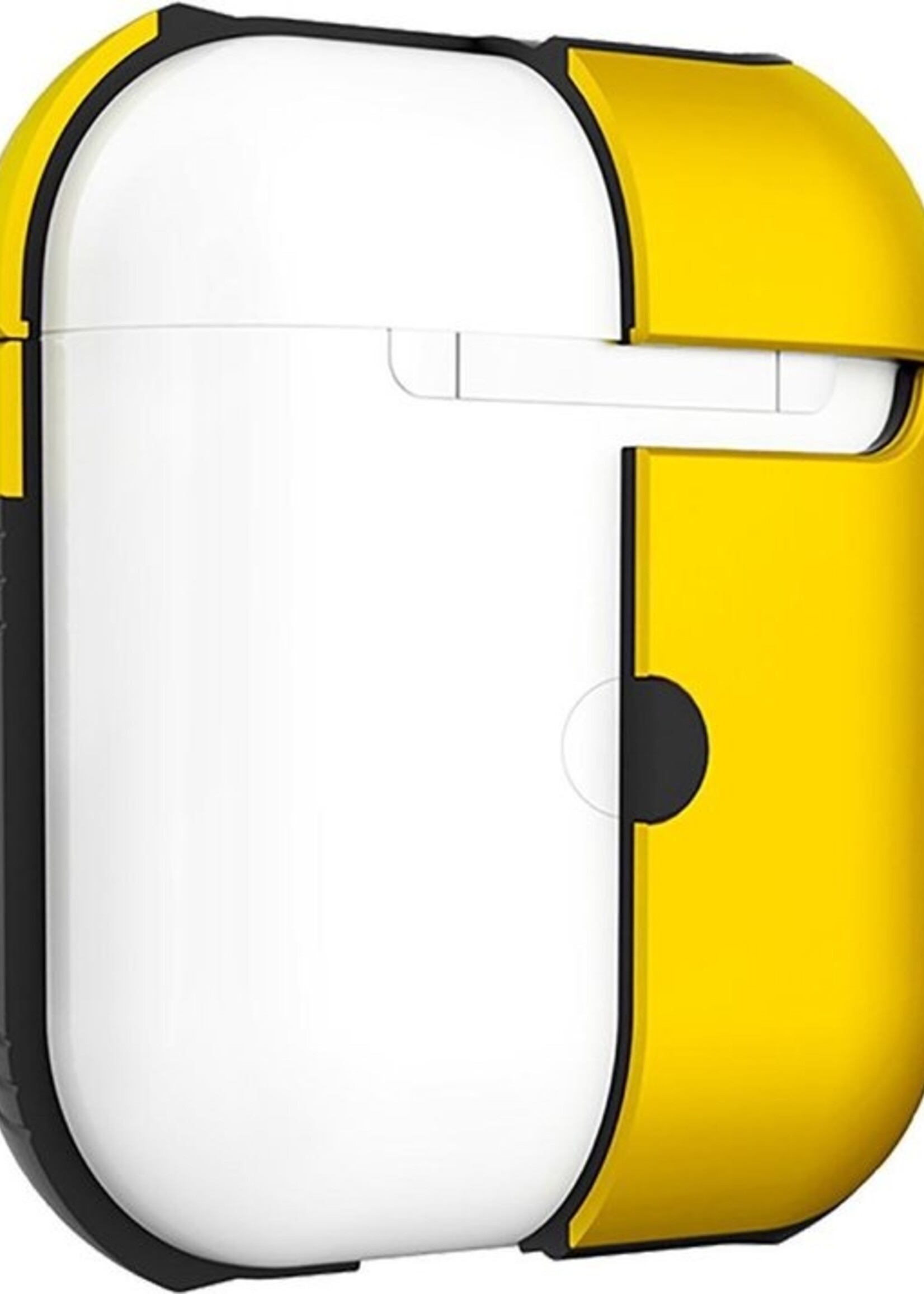 BTH Case Geschikt voor AirPods 2 Hoesje Hoes Hard Cover - Hoesje Geschikt voor Apple Airpods 2 Case - Geel - 2 PACK