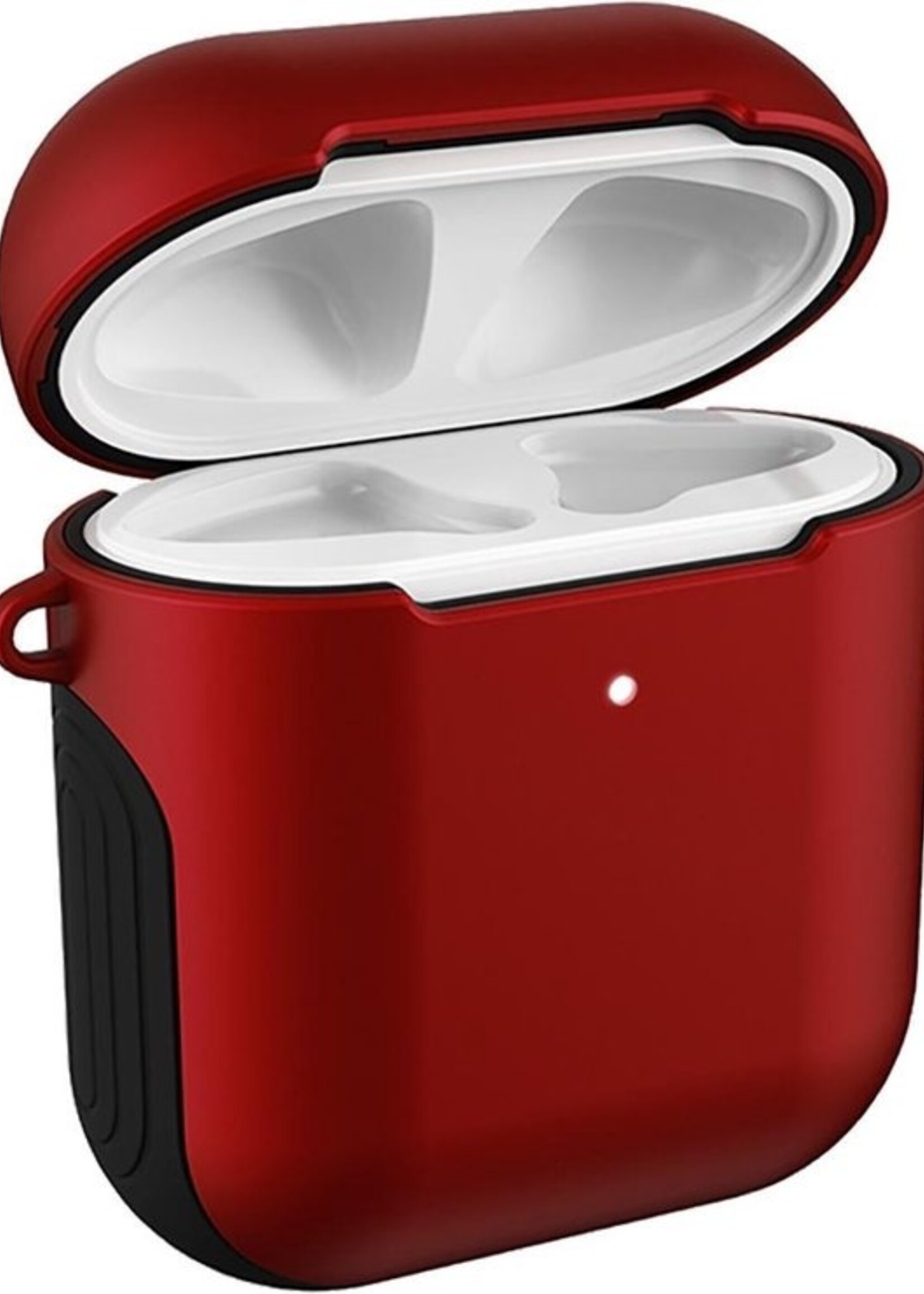 BTH Case Geschikt voor AirPods 2 Hoesje Hoes Hard Cover - Hoesje Geschikt voor Apple Airpods 2 Case - Rood - 2 PACK