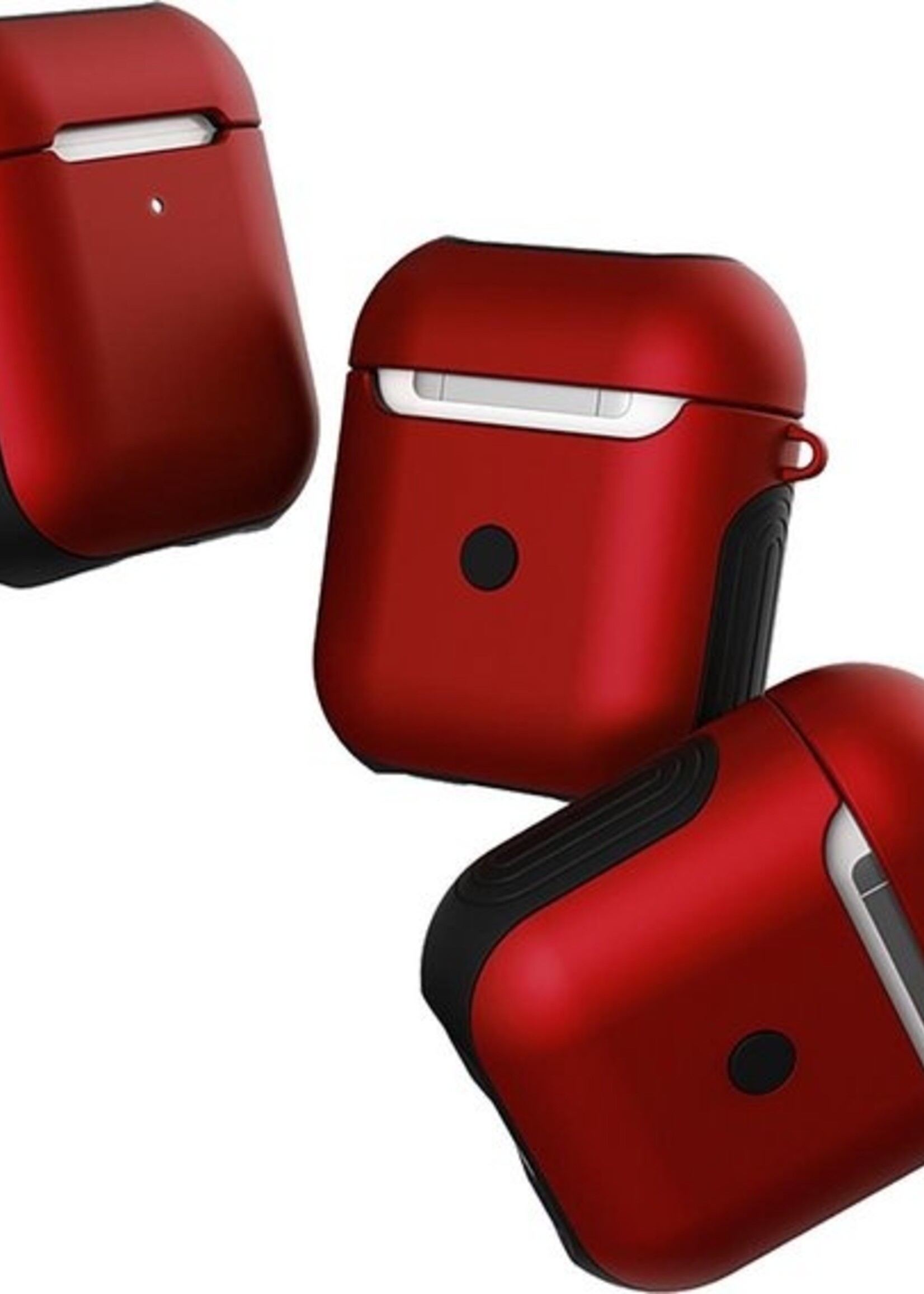 BTH Case Geschikt voor AirPods 2 Hoesje Hoes Hard Cover - Hoesje Geschikt voor Apple Airpods 2 Case - Rood - 2 PACK