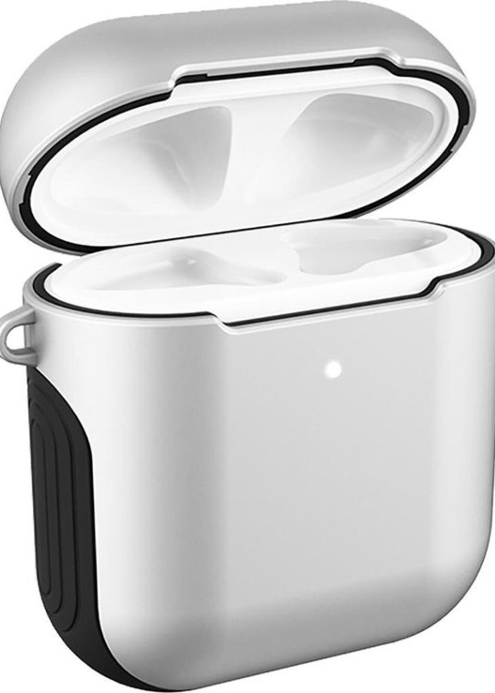 BTH Case Geschikt voor AirPods Hoesje Hoes Hard Cover - Hoesje Geschikt voor Apple Airpods 1/2 Case - Wit - 2 PACK