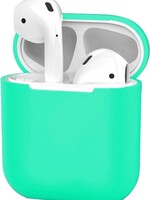 BTH BTH Hoes voor Apple AirPods 1 Case Siliconen Hoesje Ultra Dun - Turquoise