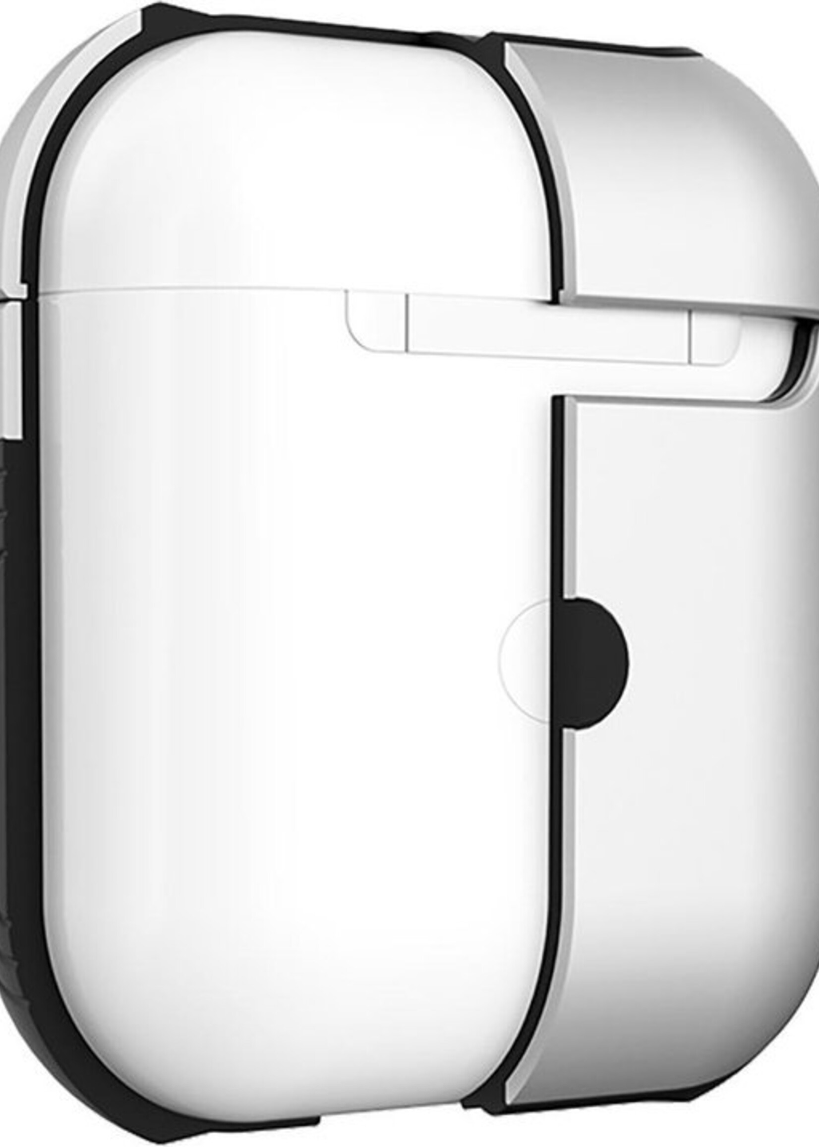 BTH Case Geschikt voor AirPods 1 Hoesje Hoes Hard Cover - Hoesje Geschikt voor Apple Airpods 1 Case - Wit - 2 PACK