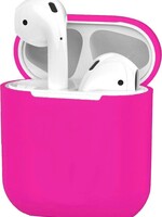 BTH BTH Siliconen Hoes voor Apple AirPods 2 Case Ultra Dun Hoes - Donker Roze