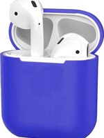BTH BTH Siliconen Hoes voor Apple AirPods 2 Case Ultra Dun Hoes - Donker Blauw