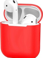 BTH BTH Siliconen Hoes voor Apple AirPods 2 Case Cover Ultra Dun Hoes - Rood