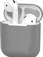 BTH BTH Hoes voor Apple AirPods Hoesje Case Siliconen Cover Ultra Dun - Grijs