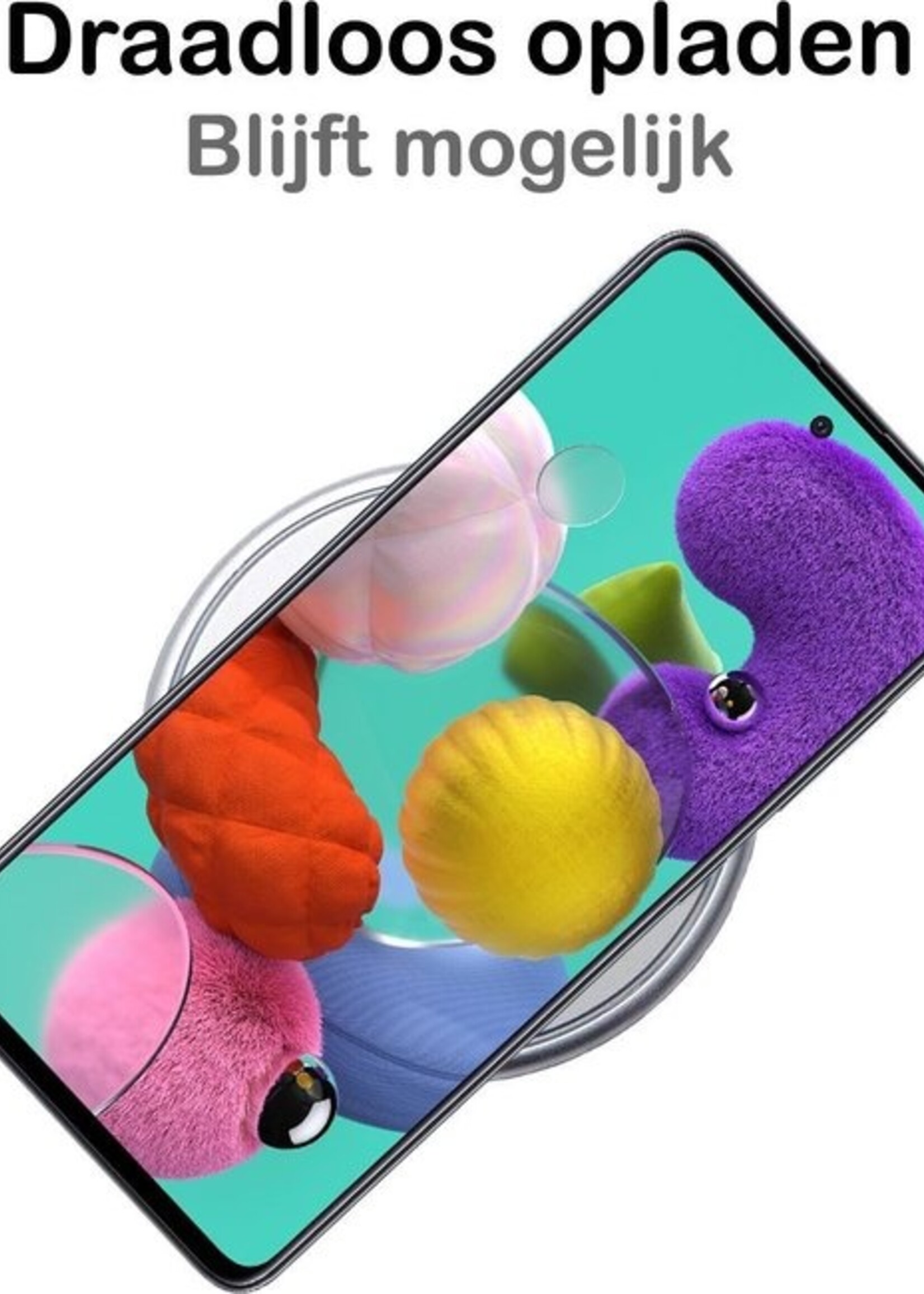 BTH Hoesje Geschikt voor Samsung A51 Hoesje Siliconen Shock Proof Case Hoes - Hoes Geschikt voor Samsung Galaxy A51 Hoes Cover Case Shockproof - Transparant