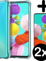 BTH BTH Samsung Galaxy A71 hoesje shock proof Met 2x screenprotector