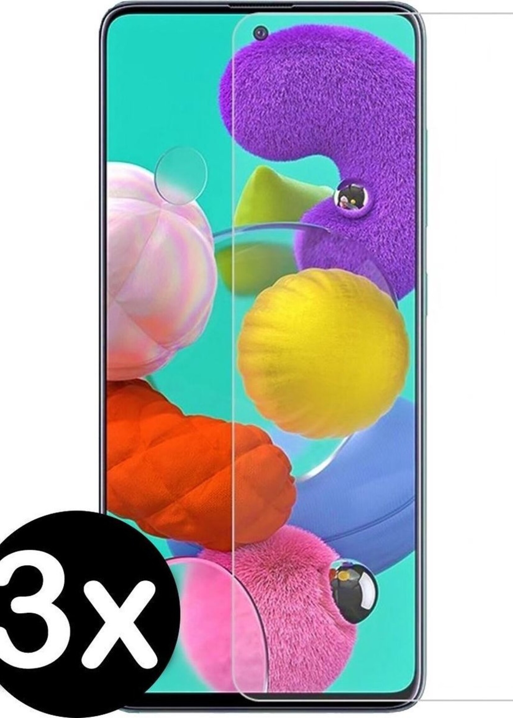 BTH Screenprotector Geschikt voor Samsung S10 Lite Screenprotector Glas Gehard Tempered Glass - Screenprotector Geschikt voor Samsung Galaxy S10 Lite Screen Protector Screen Cover - 3 PACK