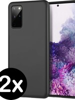 BTH BTH Samsung Galaxy S20 Plus hoesje zwart - 2 PACK